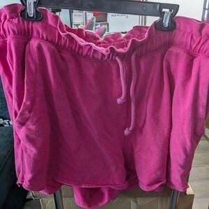 Universal Thread Pink Shorts Scalloped Top with Pockets Size 1X